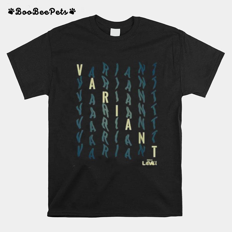 Marvel Loki Variant Wavy Text Stack T-Shirt