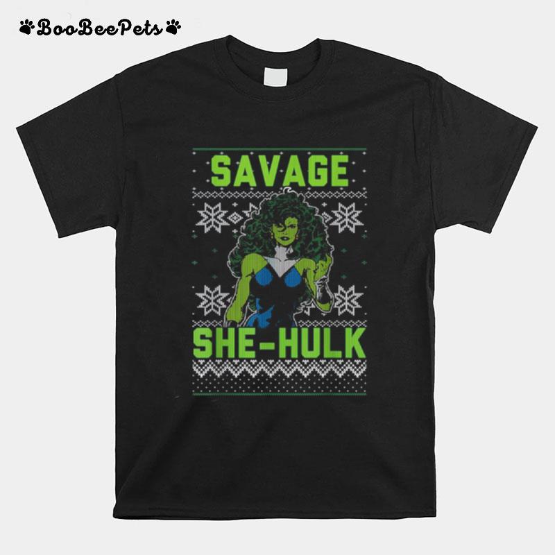 Marvel She Hulk Savage Ugly Christmas T-Shirt