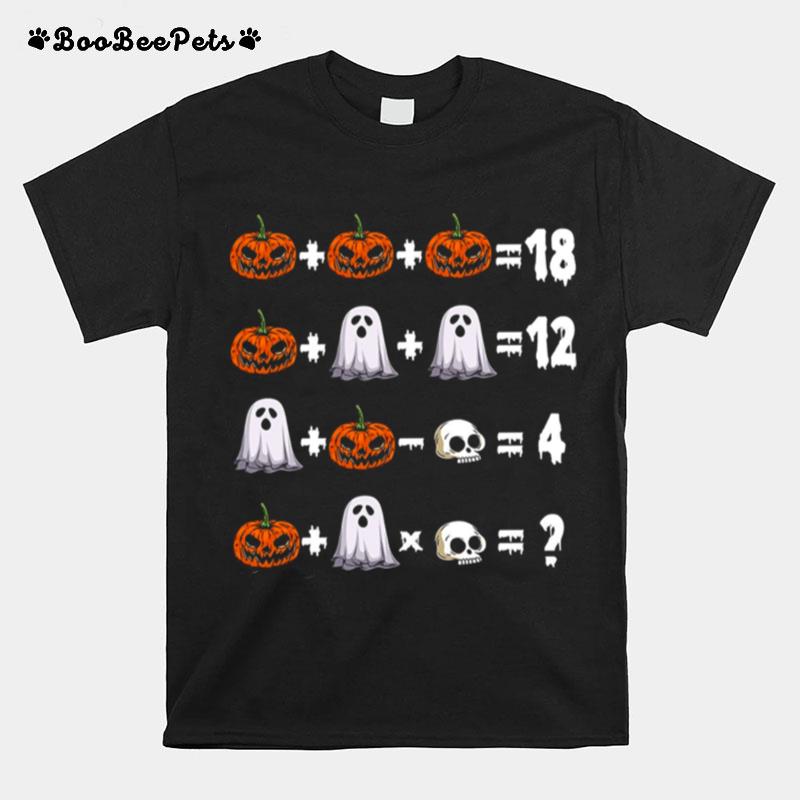 Math Teacher Halloween Trick Or Teach T-Shirt