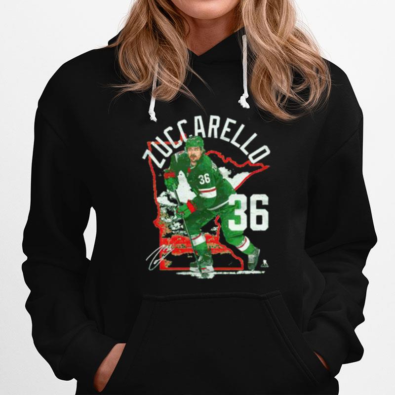 Mats Zuccarello Minnesota State Outline Hoodie