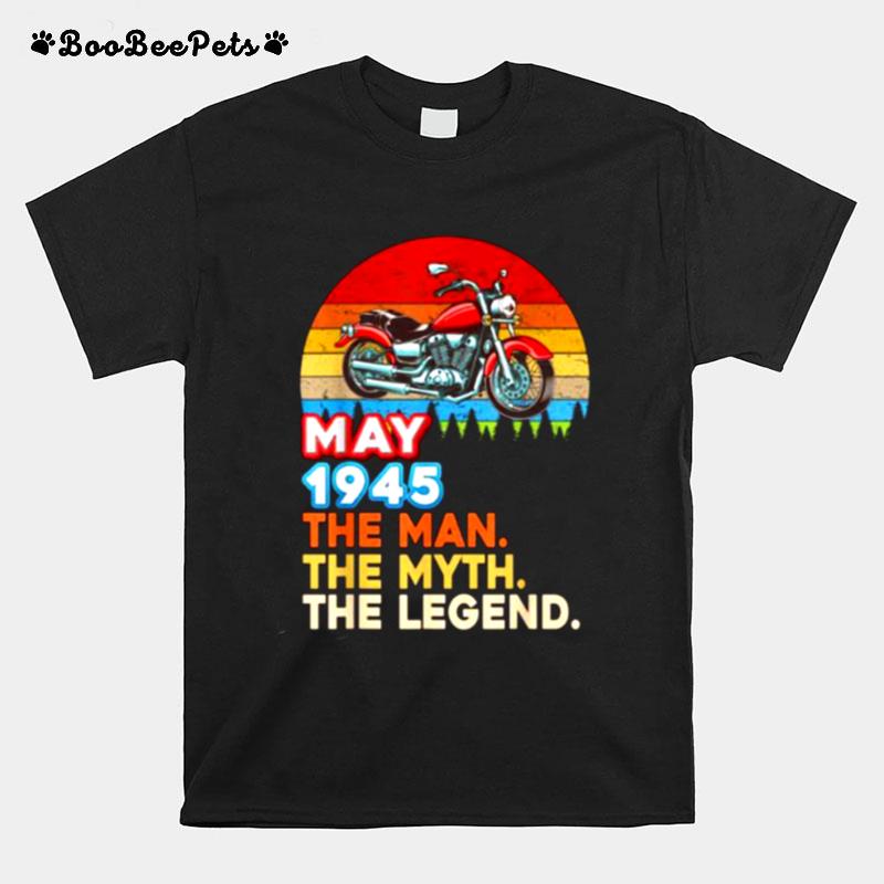 May 1945 The Man Myth Legend Motorbike Vintage T-Shirt