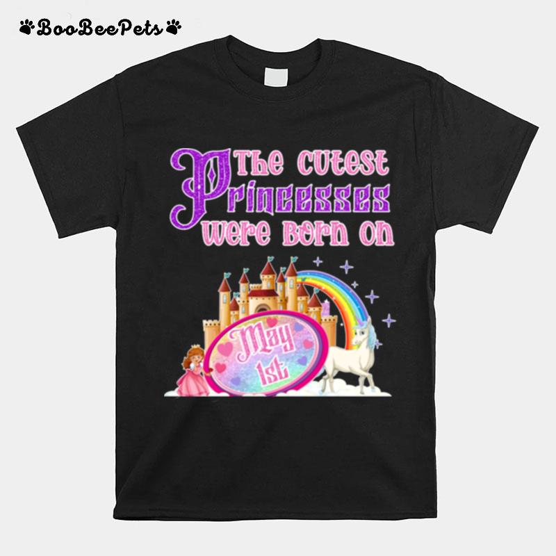 May 1St Birthday Girl Princess Unicorn Rainbow T-Shirt