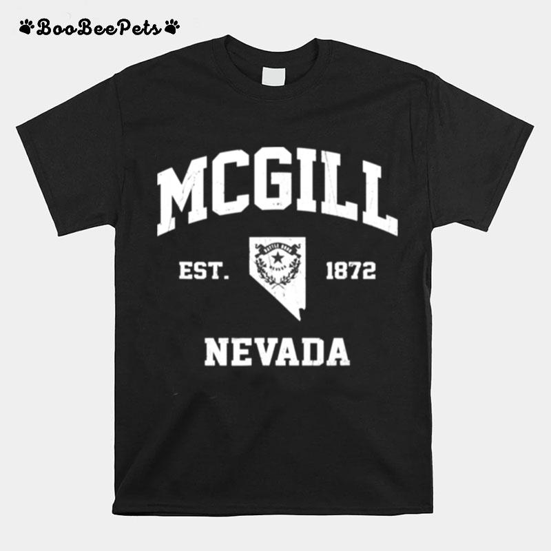 Mcgill Nevada Nv Vintage State Athletic T-Shirt