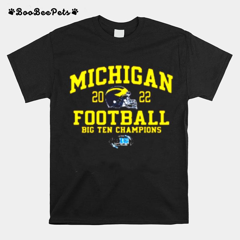 Mden University Of Michigan Football 2022 Big Ten Champions T-Shirt