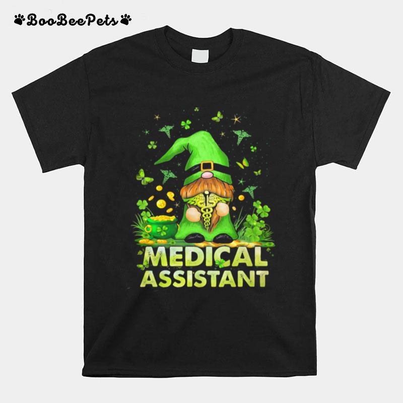 Medical Assistant Simple Emt With Gnome Patricks Day T-Shirt