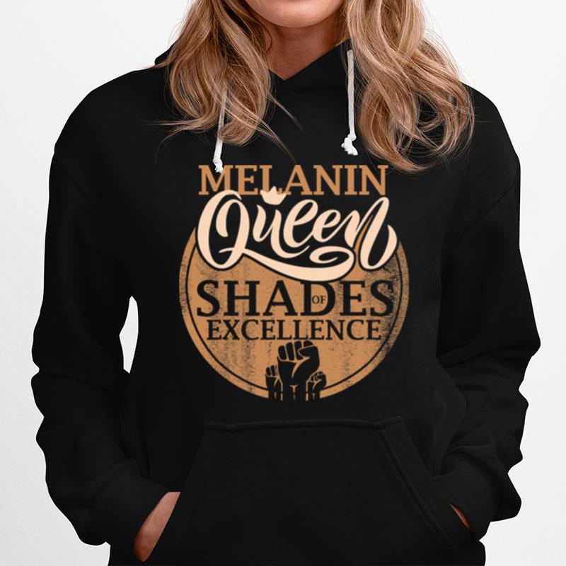 Melanin Queen Shades Of Excellence Strong Black Woman Fist Hoodie