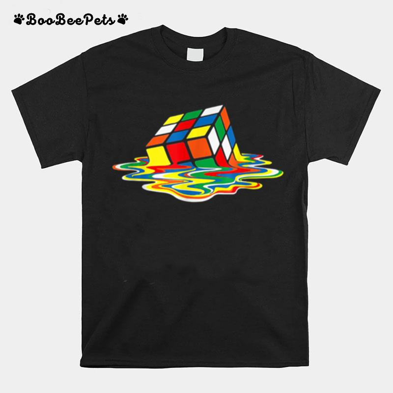 Melting Cube Retro Gaming Rubik Rubix Rubics Cube T-Shirt