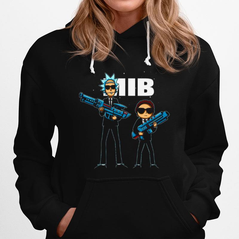 Men In Black Mib Rick And Morty Cartoon Hoodie