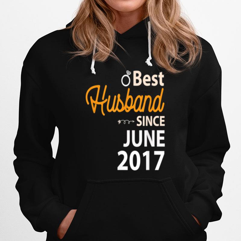 Mens Best Husband Since June 2017 4Th Wedding Anniversary Hoodie