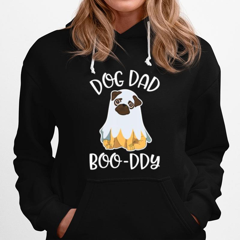 Mens Dog Dad Booddy Fathers Halloween Costume Funny Pug Buddy Dog Hoodie