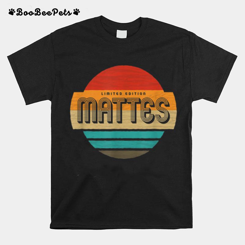 Mens Mattes Name Retro Vintage Sunset Limited Edition T-Shirt