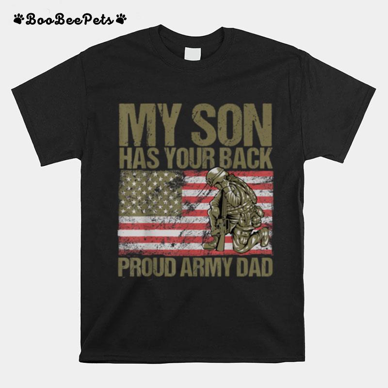 Mens My Son Has Your Back Proud Army Dad Military Father Funny T B09Znvgh3C T-Shirt
