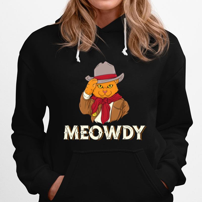 Meowdy Cats Cowboy Howdy Western Hoodie