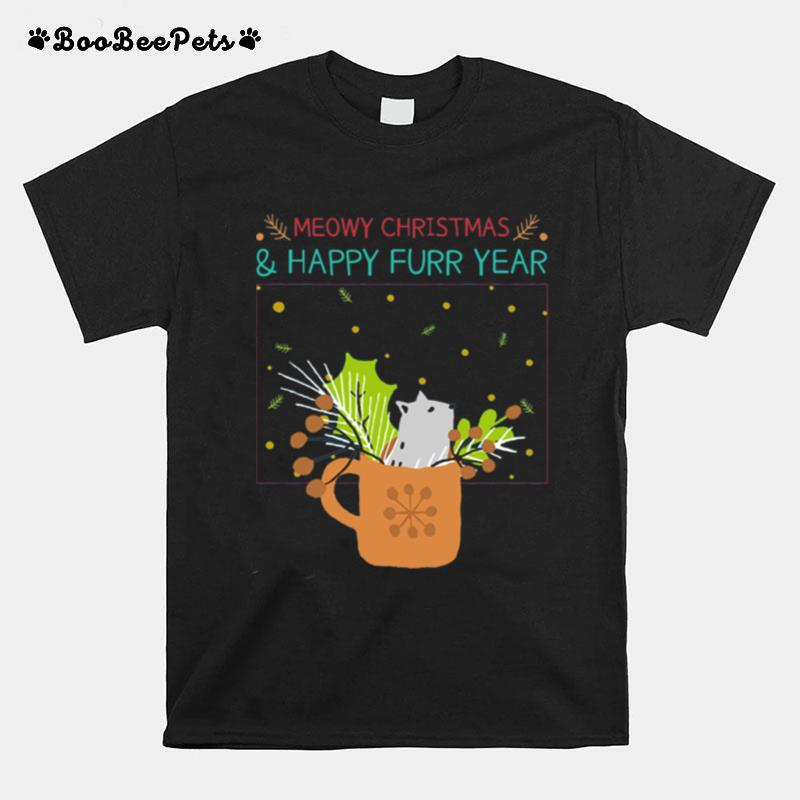 Meowy Christmas Happy Furr Year T-Shirt