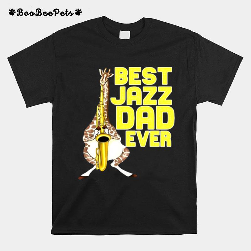 Merchpole Best Jazz Dad Saxophone Fathers Day T-Shirt