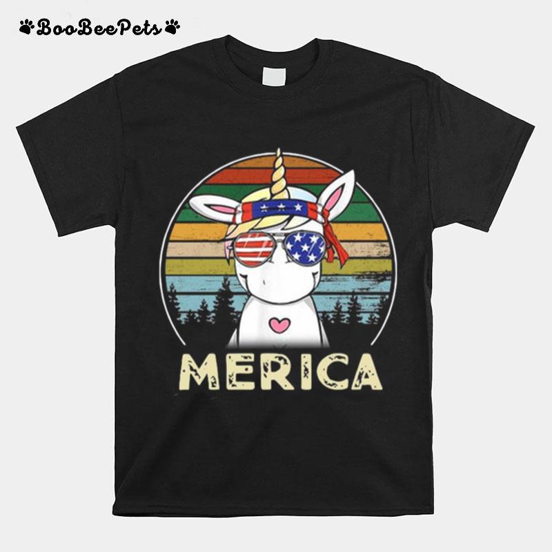 Merica American Flag Vintage T-Shirt