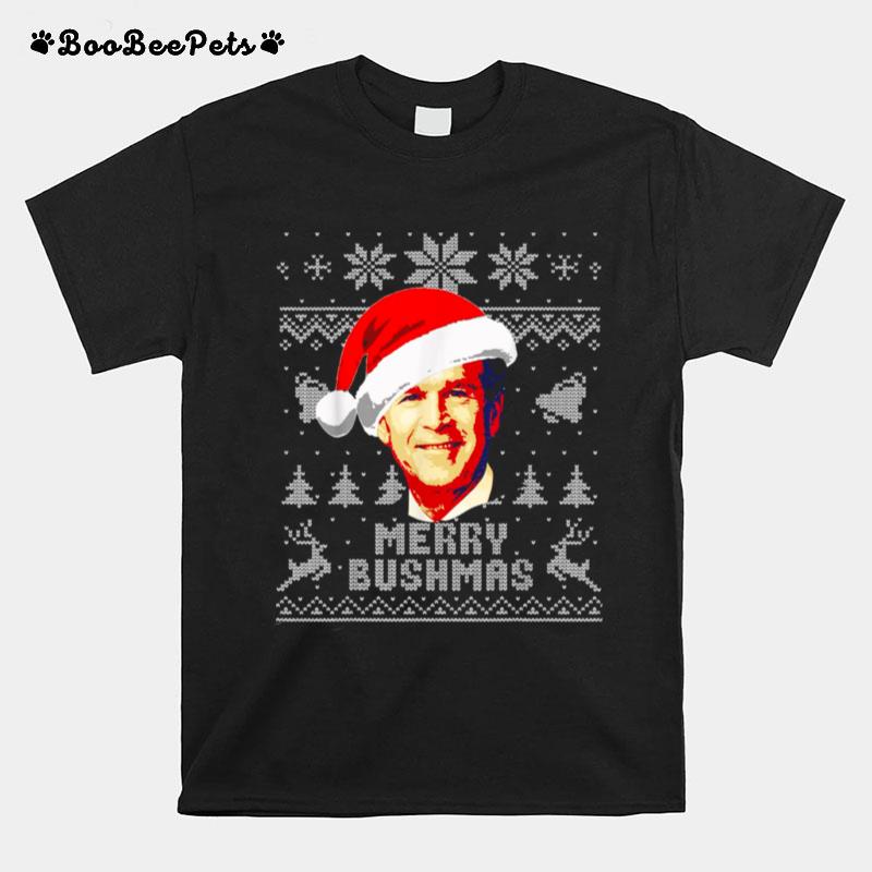 Merry Bushmas Funny Christmas George W Bush T-Shirt