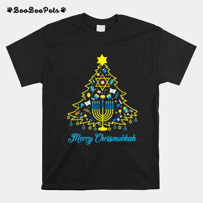 Merry Chrismukkah Christmas Tree Hanukkah Chanukah 2022 T-Shirt