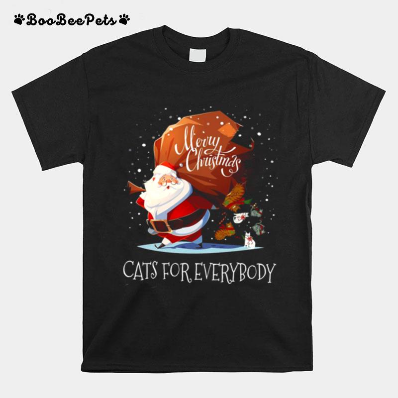 Merry Christmas Cats For Everybody T-Shirt
