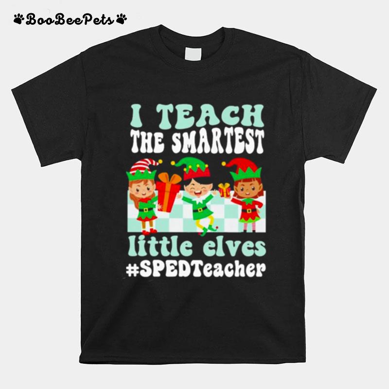 Merry Christmas Elf I Teach The Smartest Little Elves Sped Teacher T-Shirt