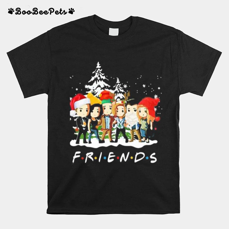 Merry Christmas Friends Snow T-Shirt