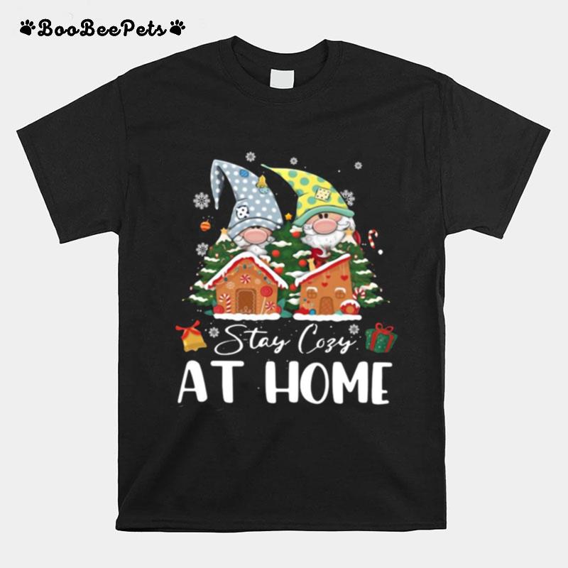 Merry Christmas Gnomies Stay Cosy At Home T-Shirt