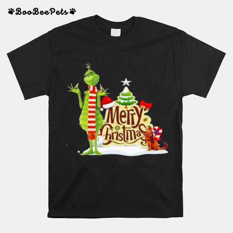 Merry Christmas Grinch And Dog Christmas 2022 T-Shirt