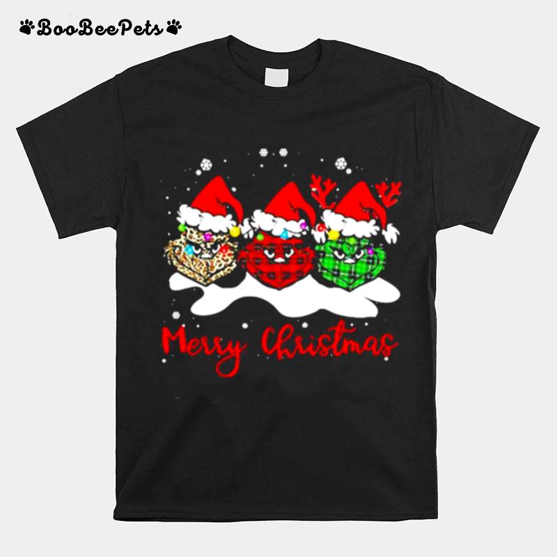 Merry Christmas Grinch Leopard Wear Hat Santa T-Shirt