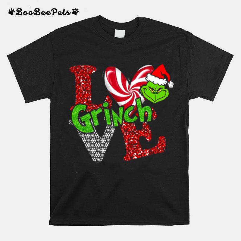 Merry Christmas Grinch Santa Love T-Shirt