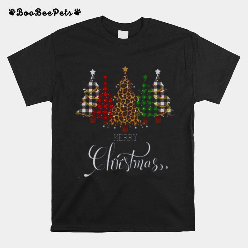 Merry Christmas Leopard Print T-Shirt