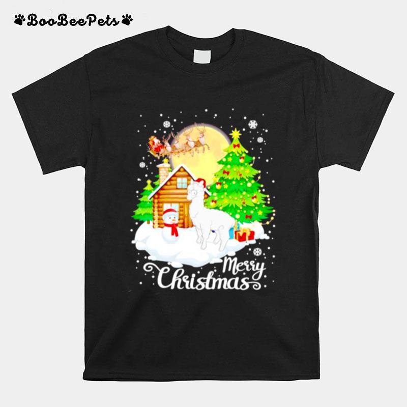 Merry Christmas Llama Santa T-Shirt