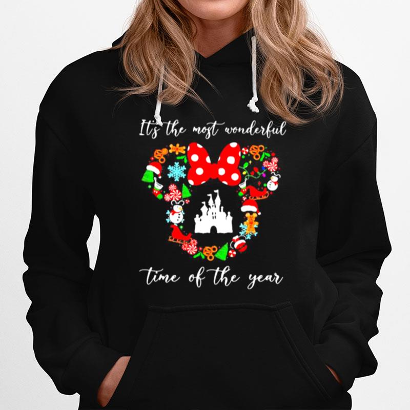 Merry Christmas Minnie Mouse Its The Most Wonderful Time Of The Year Hoodie