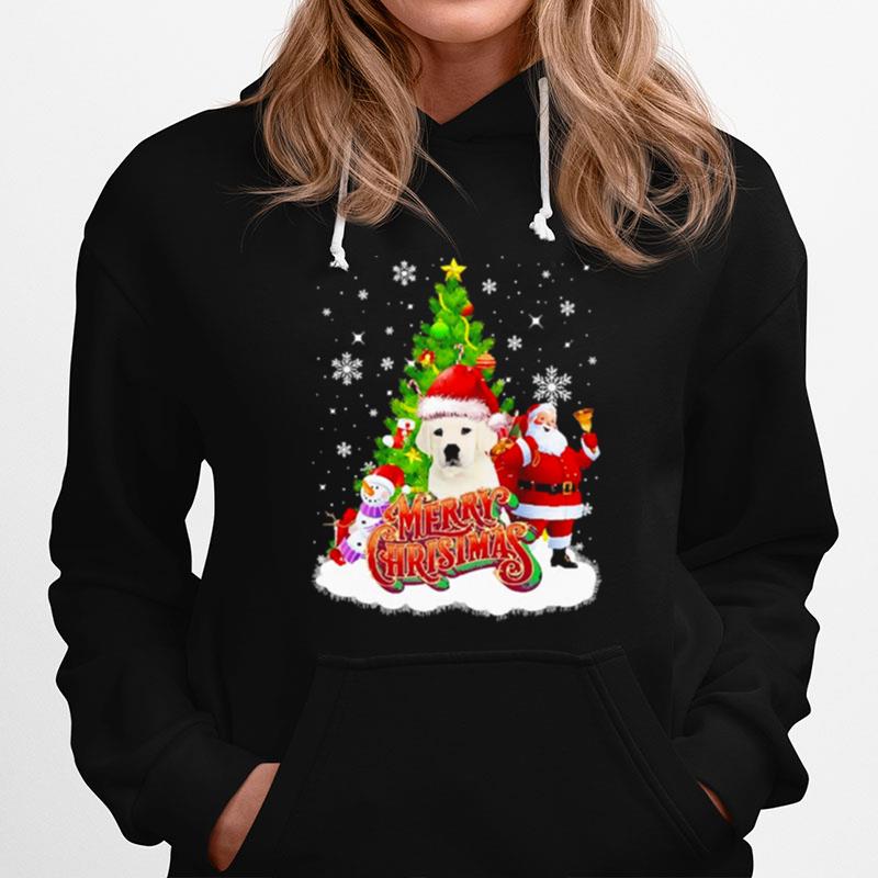 Merry Christmas Santa Claus White Labrador Sweater Hoodie