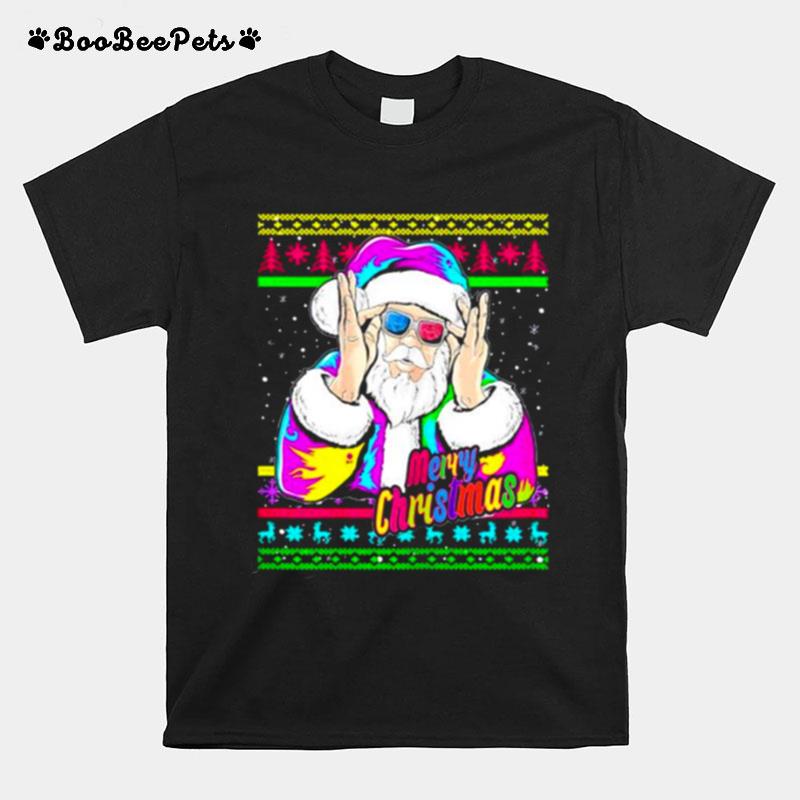 Merry Christmas Santa Dj 90S Fancy Dress T-Shirt