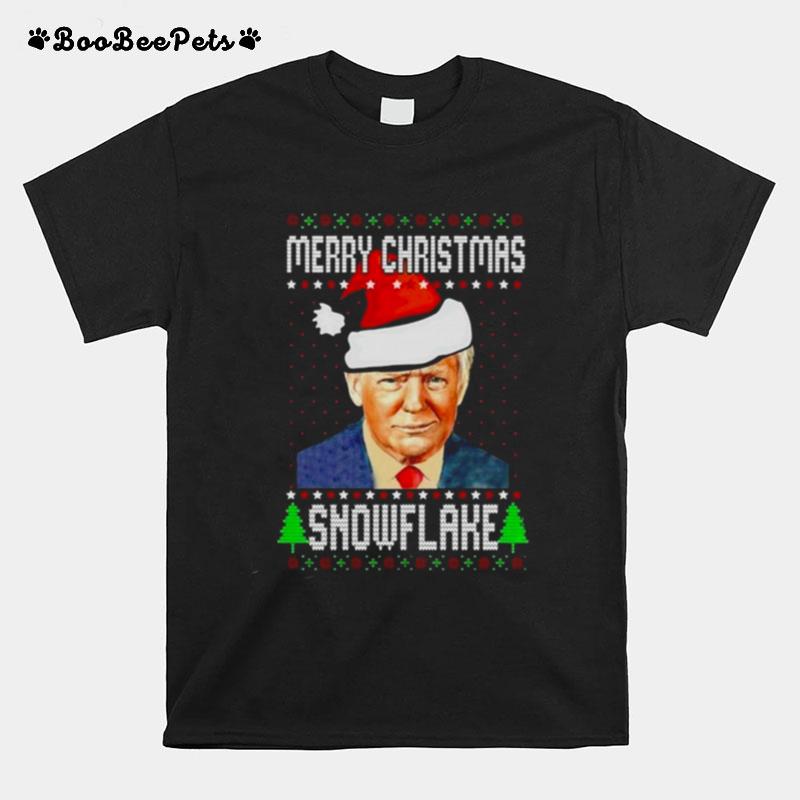 Merry Christmas Snowflake Trump Ugly Christmas 2022 T-Shirt
