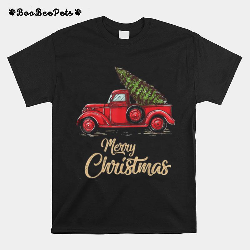 Merry Christmas Tree Car T-Shirt