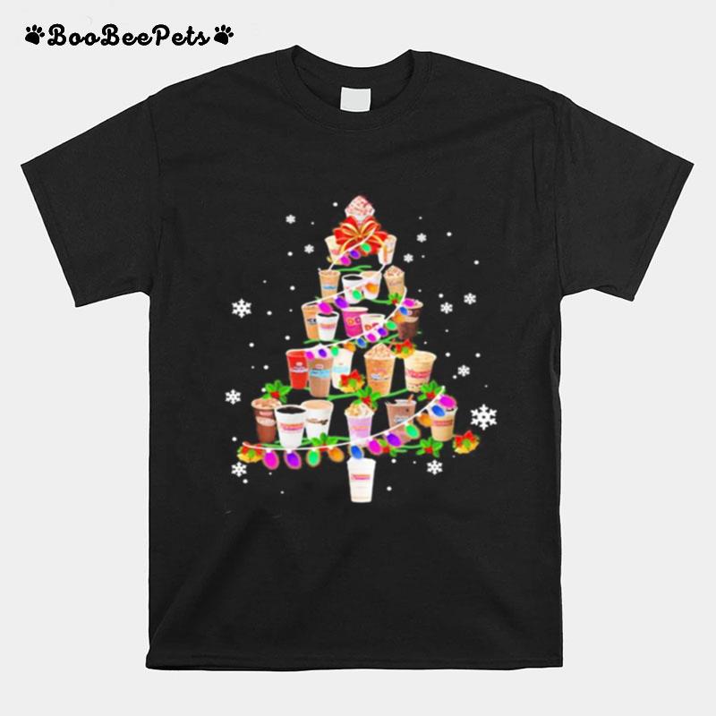 Merry Christmas Tree Dunkin Donuts Coffee T-Shirt