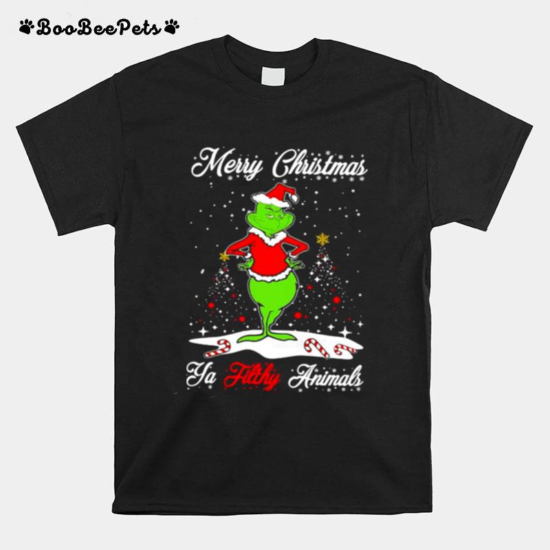 Merry Christmas Ya Tilthy Animals Grinch Merry Xmas T-Shirt