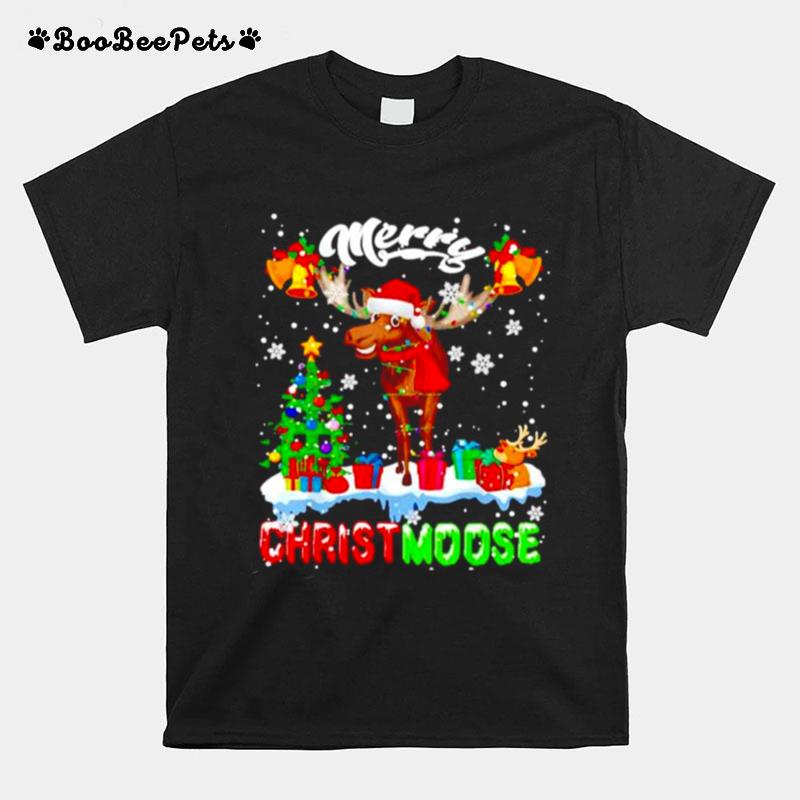 Merry Christmoose Merry Christmas Santa Moose T-Shirt