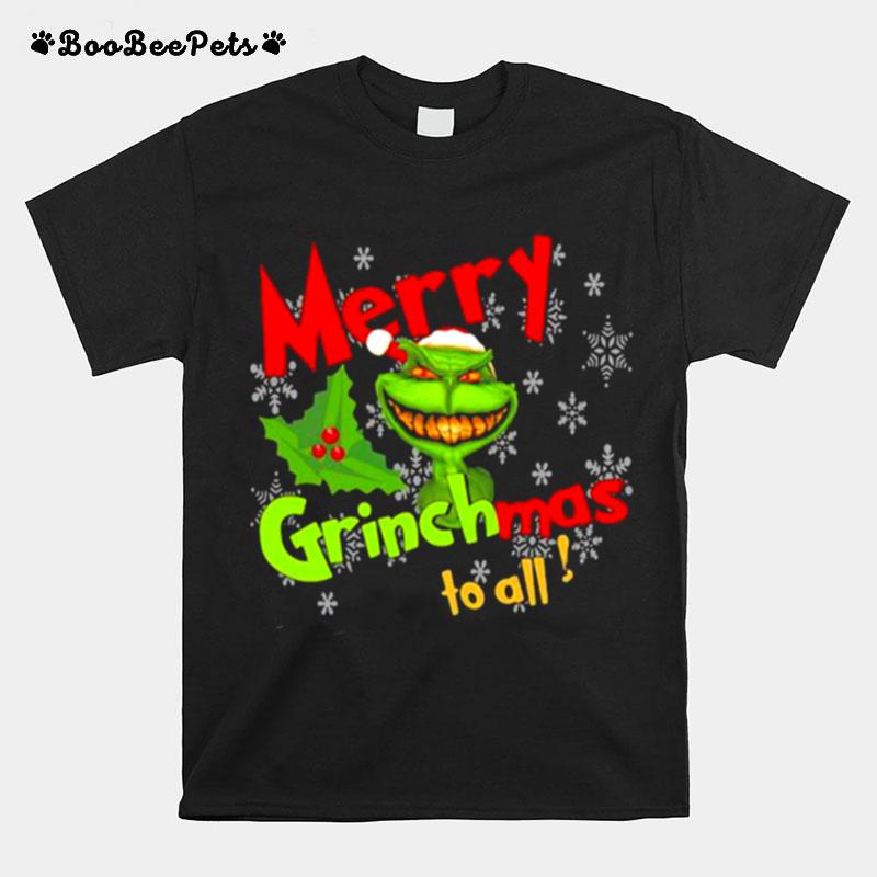 Merry Grinchmas To All Skull Grinch T-Shirt