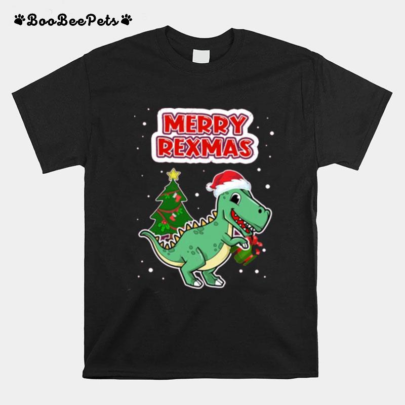 Merry Rexmas Dino Dinosaur Christmas Ya Filthy Animal T-Shirt