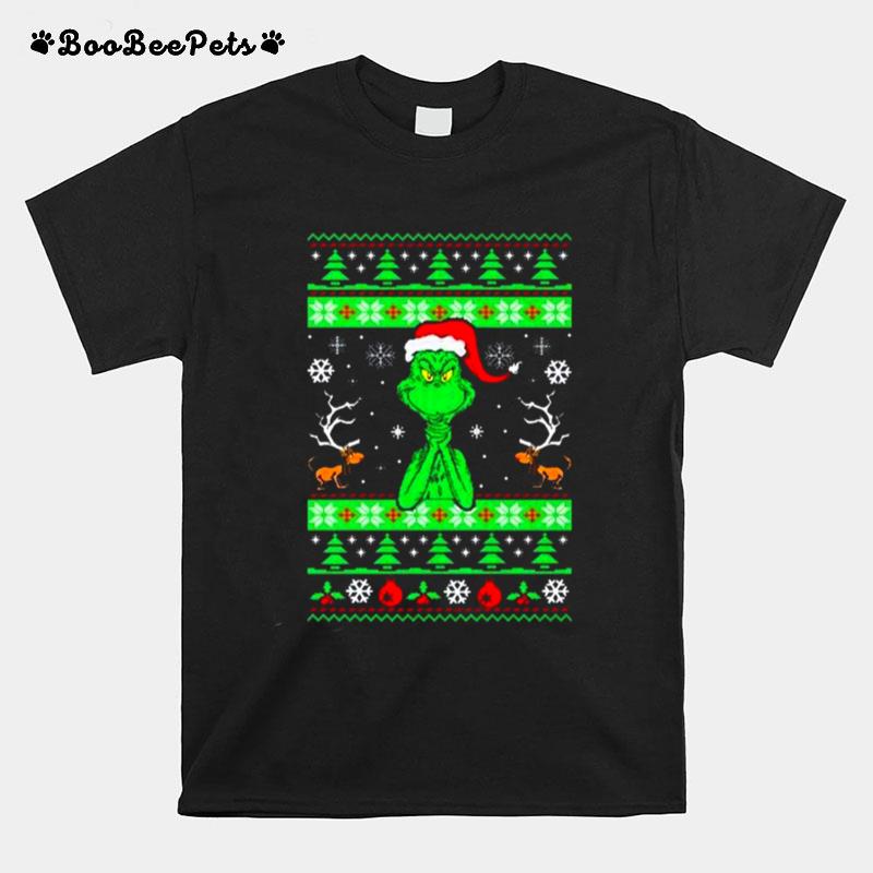 Merry Ugly Grinchmas Grinch Santa Christmas T-Shirt