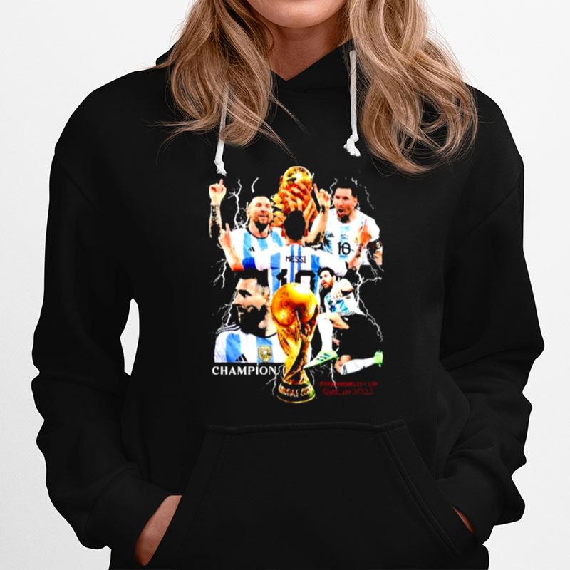 Messi World Cup Qatar 2022 Argentina Champions Hoodie