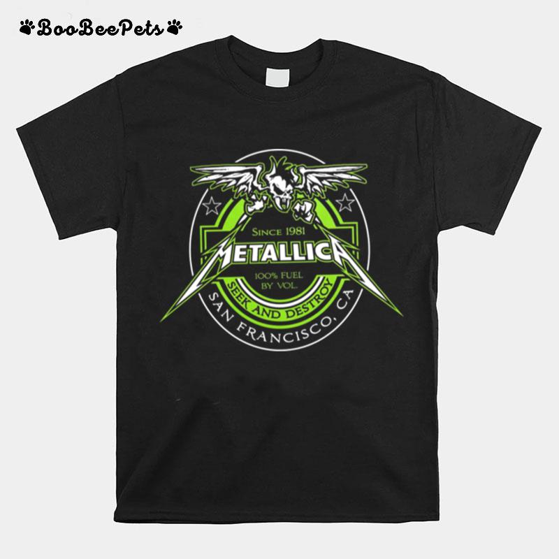 Meta Band Fuel Since 1981 Seek And Destroy Rock T-Shirt