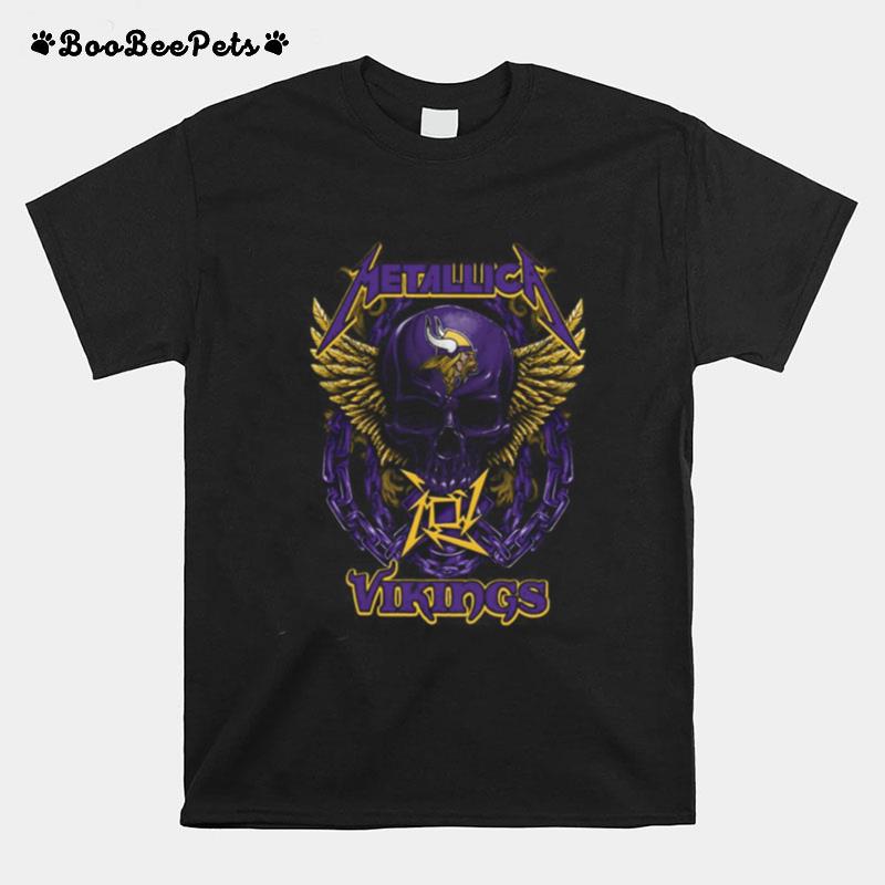 Metallica Skull Minnesota Vikings T-Shirt