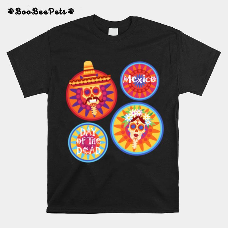 Mexico Day Of The Dead Sugar Skull Couple T-Shirt