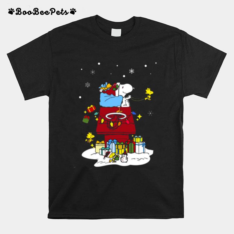 Miami Heat Santa Snoopy Wish You A Merry Christmas 2022 T-Shirt