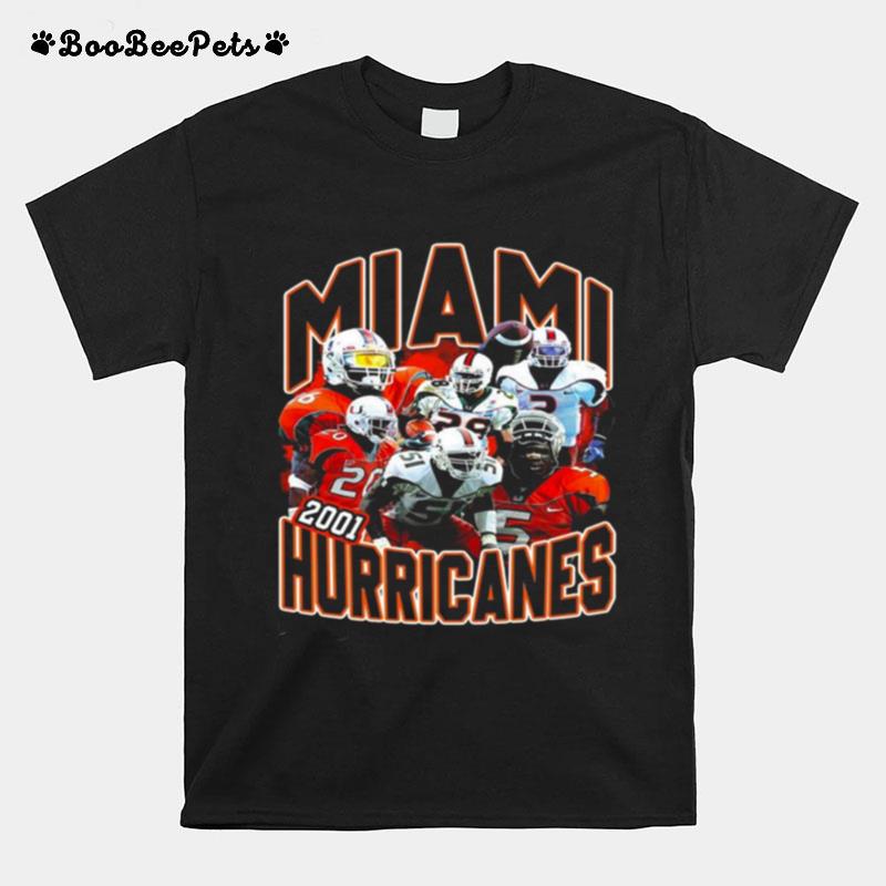 Miami Hurricanes 2001 Football Ed Reed Sean T-Shirt