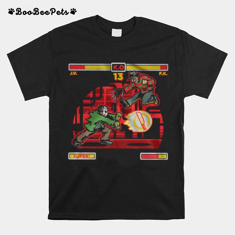 Michael Myers And Freddy Krueger Street Fighter T-Shirt