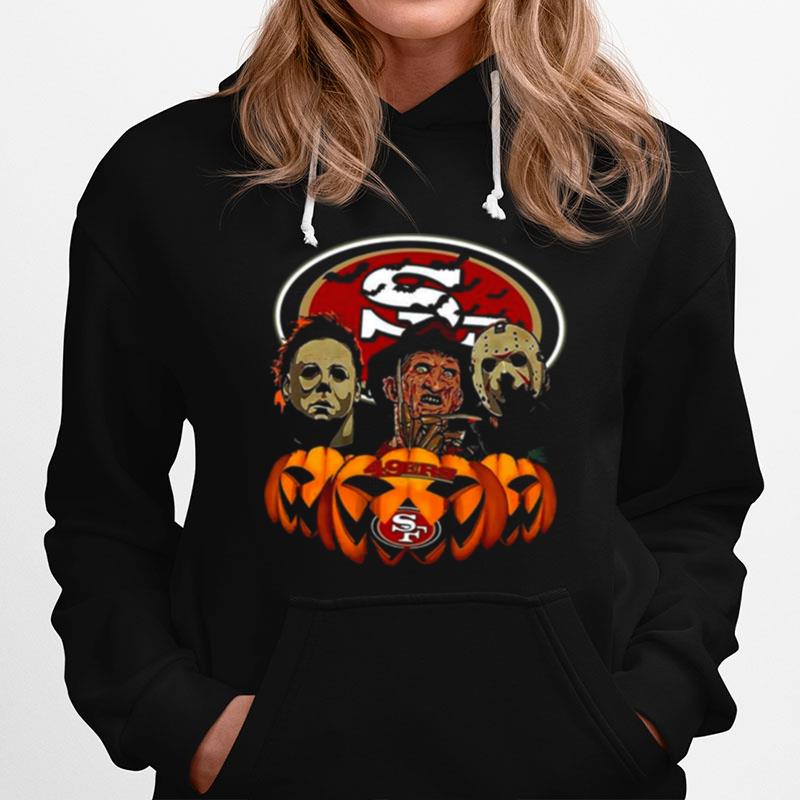 Michael Myers Freddy Krueger Jason Voorhees San Francisco 49Ers Halloween Hoodie